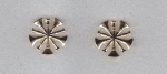 5 Bugles 3/4" Gold Pair Collar Lapel Pins Rank Insignia